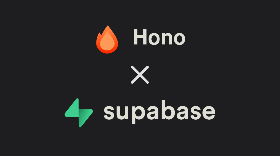 Hono logo and supabase logo